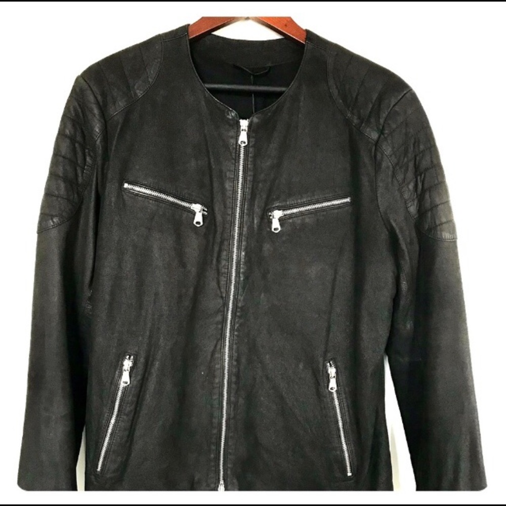 NWT Vince. Beautiful black leather Moto style jacket!